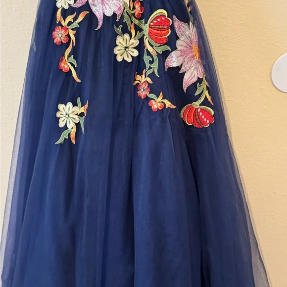 PROM ✨Rachel Allan Blue Halter Sleeveless Gown for Prom - Picture 5 of 14